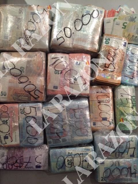 Los billetes de los beneficios de los narcos de la trama del exjefe de la UDEF