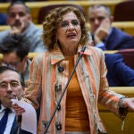 Montero en la sesión de control al Gobierno en el Senado