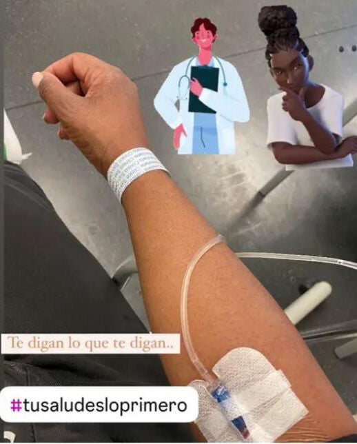 Story de Carolina Sobe desde el hospital
