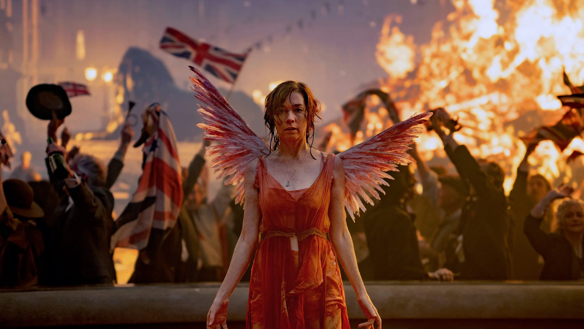 La escena en Trafalgar Square es una de las más simbólicas de la serie y marca el antes y el después del personaje de Kate Galloway