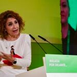 María Jesús Montero interviene en el congreso del PSOE de Málaga