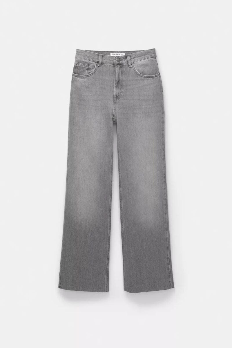 Jeans rectos tiro alto.