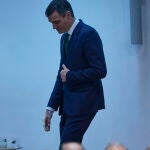 El presidente del Gobierno, Pedro Sánchez, da un discurso durante su asistencia a un acto de apoyo a la univer