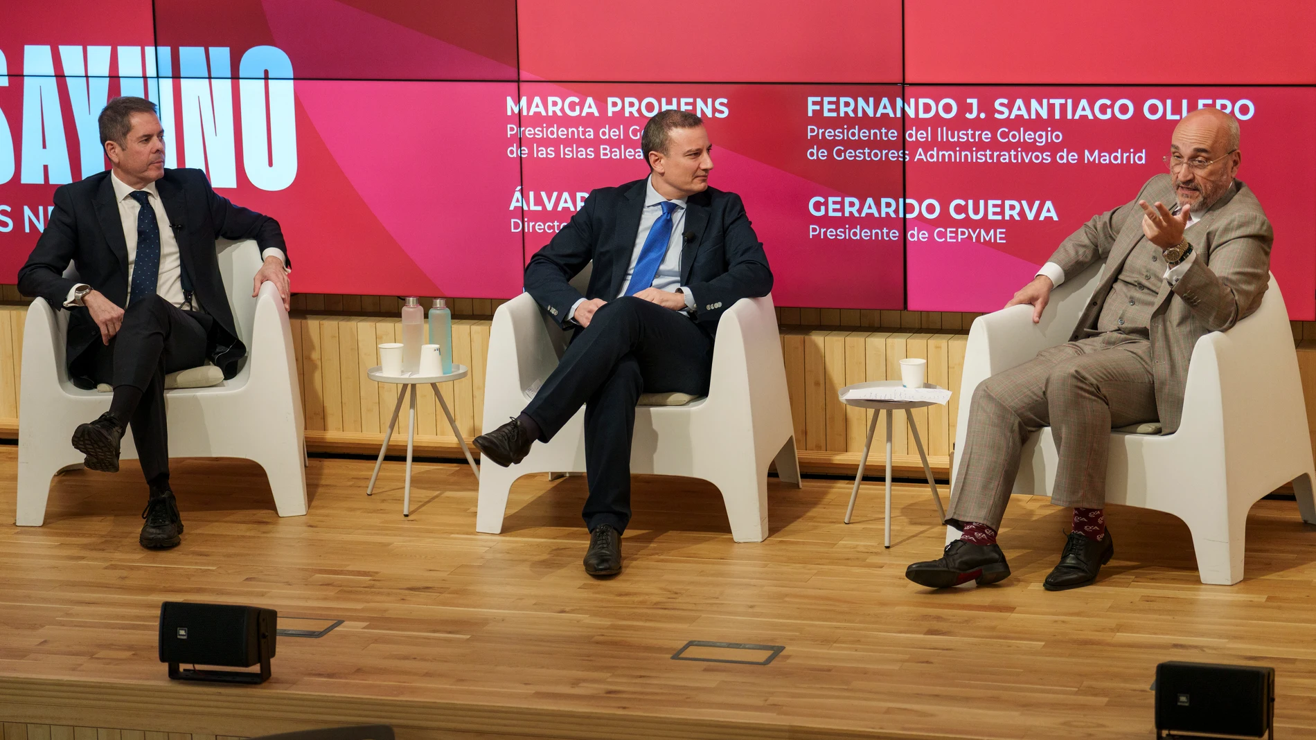 Gerardo Cuerva, Álvaro Nieto y Fernando Santiago Ollero, durante el evento