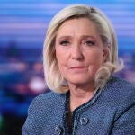 French far right leader Marine Le Pen in TF1 evening news after conviction