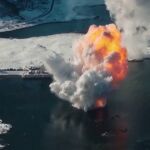 Explosión del Spectrum al precipitarse sobre el mar