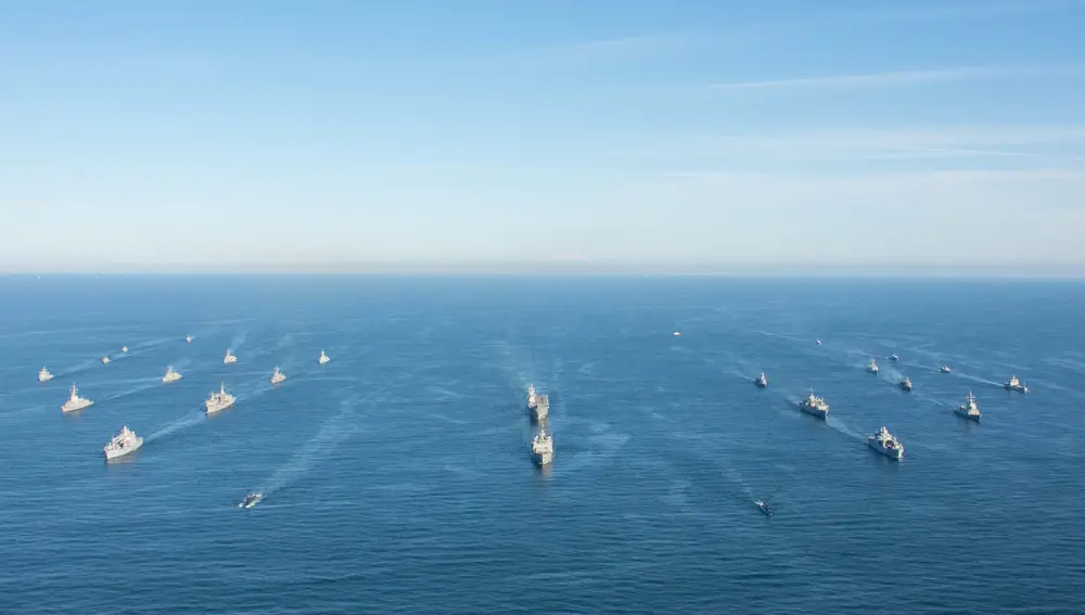 Todas las unidades navales participantes en el "Dynamic Mariner"