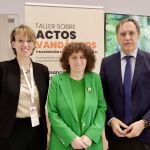 García Carbayo junto a Goretti Sanmartín y Silvia Rodríguez