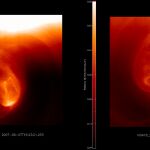 Imagen de un vórtex polar retratado por la ESA