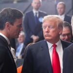 Pedro Sánchez y Donald Trump, en su primer encuentro