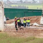 Nave siniestrada en Coria del Río (Sevilla)