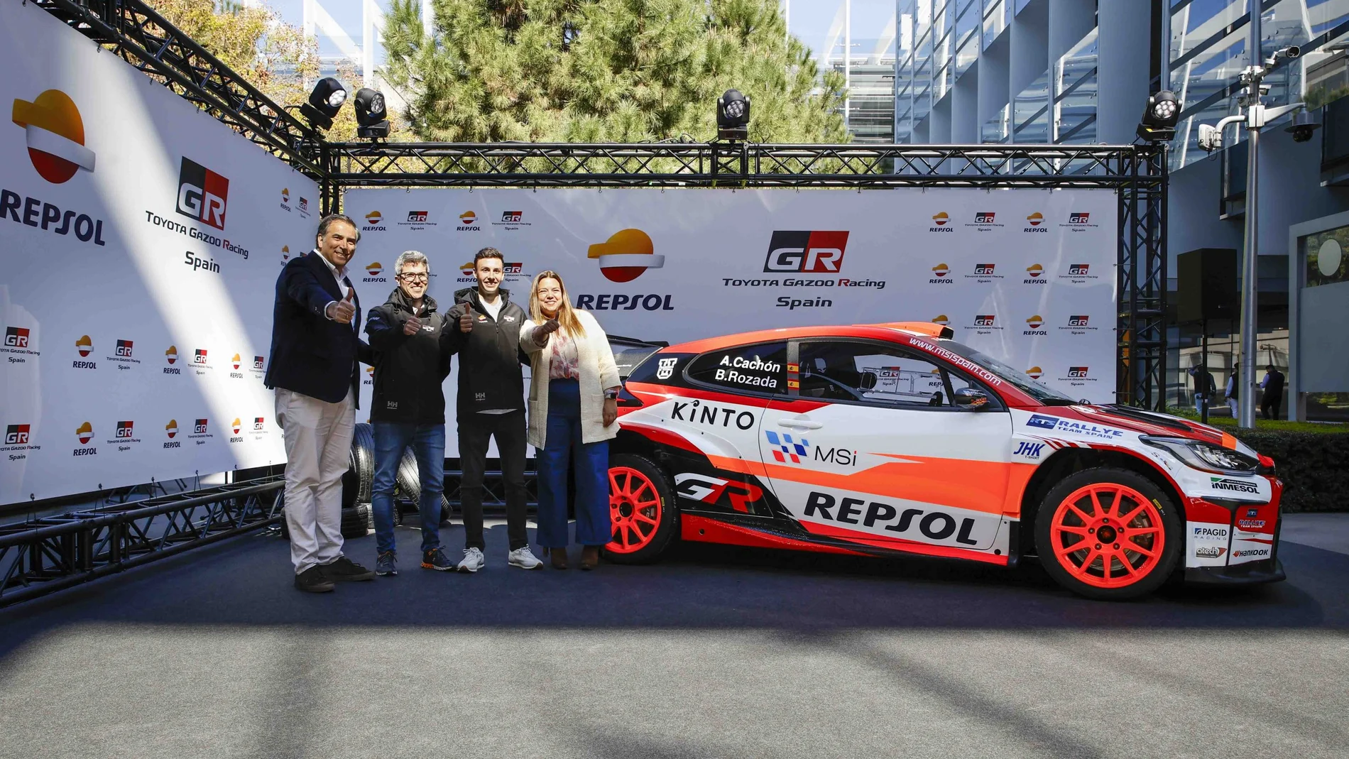 Un momento de la presentación en Madrid del nuevo equipo Repsol Toyota