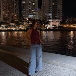 Uno de los looks de María Pombo en Miami.
