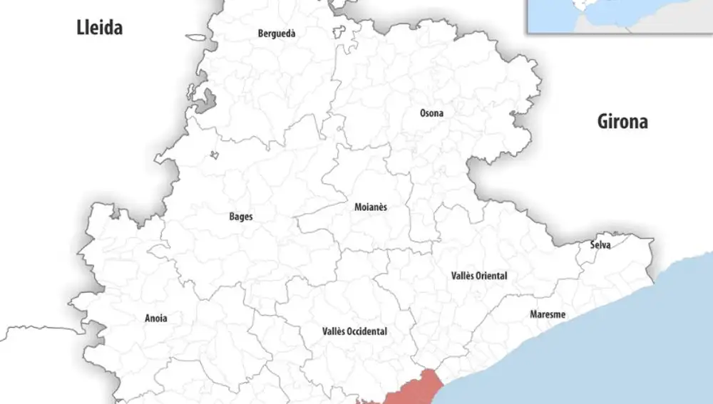 Las comarcas de la provincia de Barcelona
