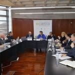 Reunión mantenida en el Ceeic esta mañana en la que se han analizado distintos puntos de la nueva línea del Caetra vinculada al Arsenal