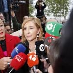 Pradas, a su llegada a los juzgados para declarar por la dana