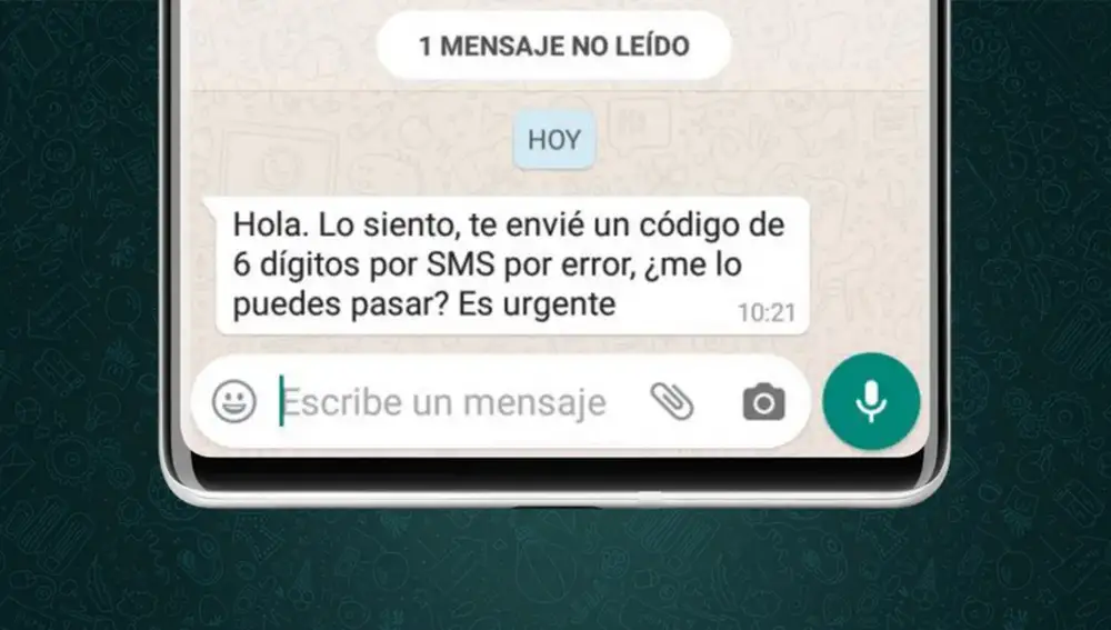 Nunca proporciones tu código de verificación