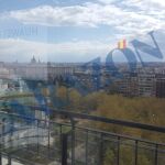 Vistas desde la terraza del piso en el que vivió Jesica Rodríguez, expareja de Ábalos, en Plaza de España