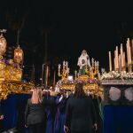 Encuentro entre la Virgen, la Verónica y Jesús Nazareno en la Plaza Circular