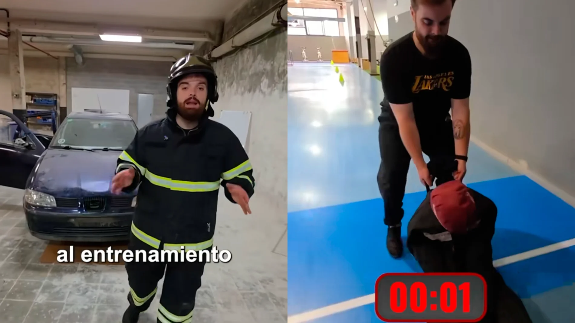 Ibai se enfrentó a cuatro pruebas diferentes que representan las habilidades que deben tener los bomberos