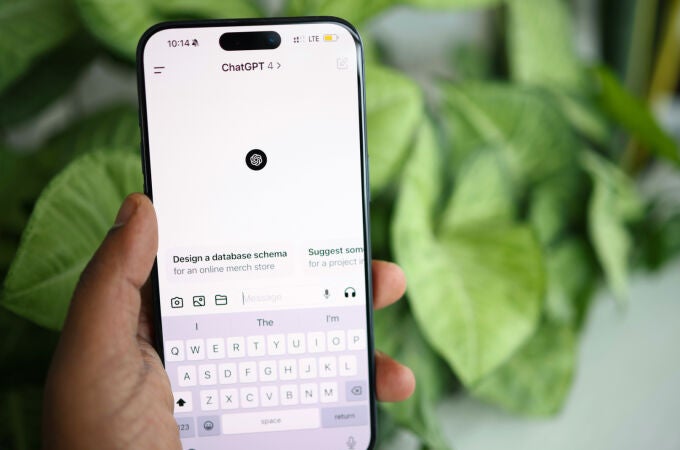 ChatGPT en un iPhone