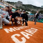 Alcaraz, con su equipo en Montecarlo