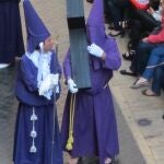 Nazareno descalzo en la procesión de la Mañana de Salzillo