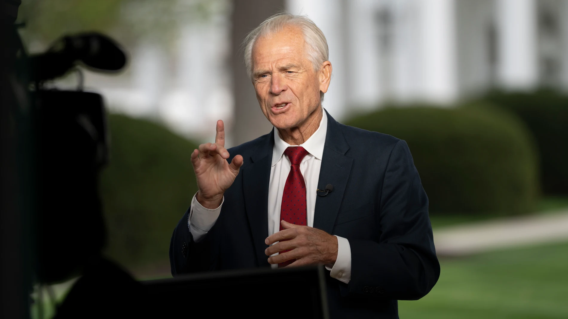 April 10, 2025, Washington, District Of Columbia, USA: Peter Navarro, Senior Counselor to the President for Trade and Manufacturing participates in a television interview at the White House in Washington, DC, April 10, 2025 Europa Press/Contacto/Chris Kleponis 10/04/2025 ONLY FOR USE IN SPAIN