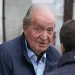 Juan Carlos en su última visita a El Grove (Pontevedra)