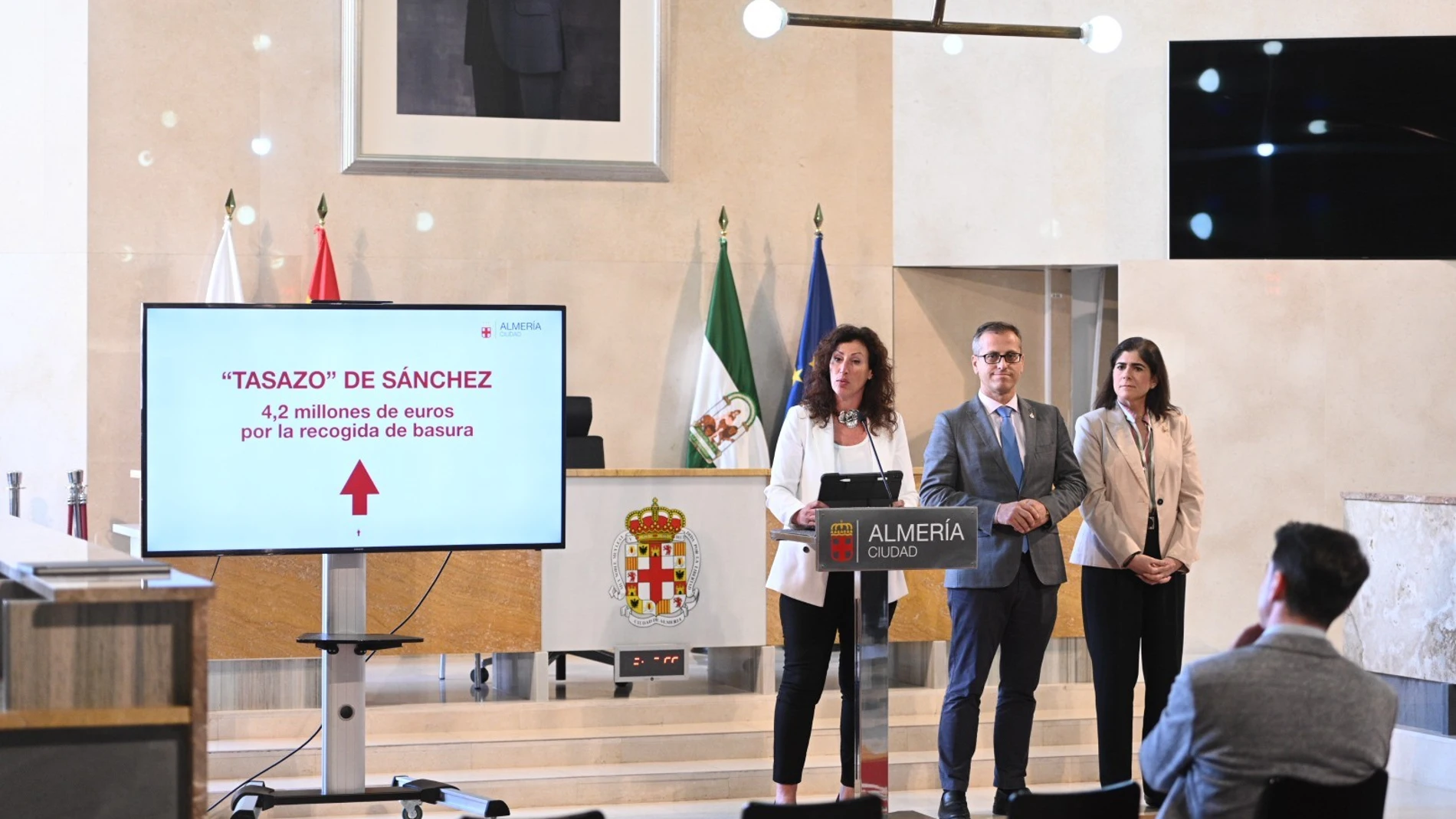 Rueda de prensa de la alcaldesa de Almería, María del Mar Vázquez
