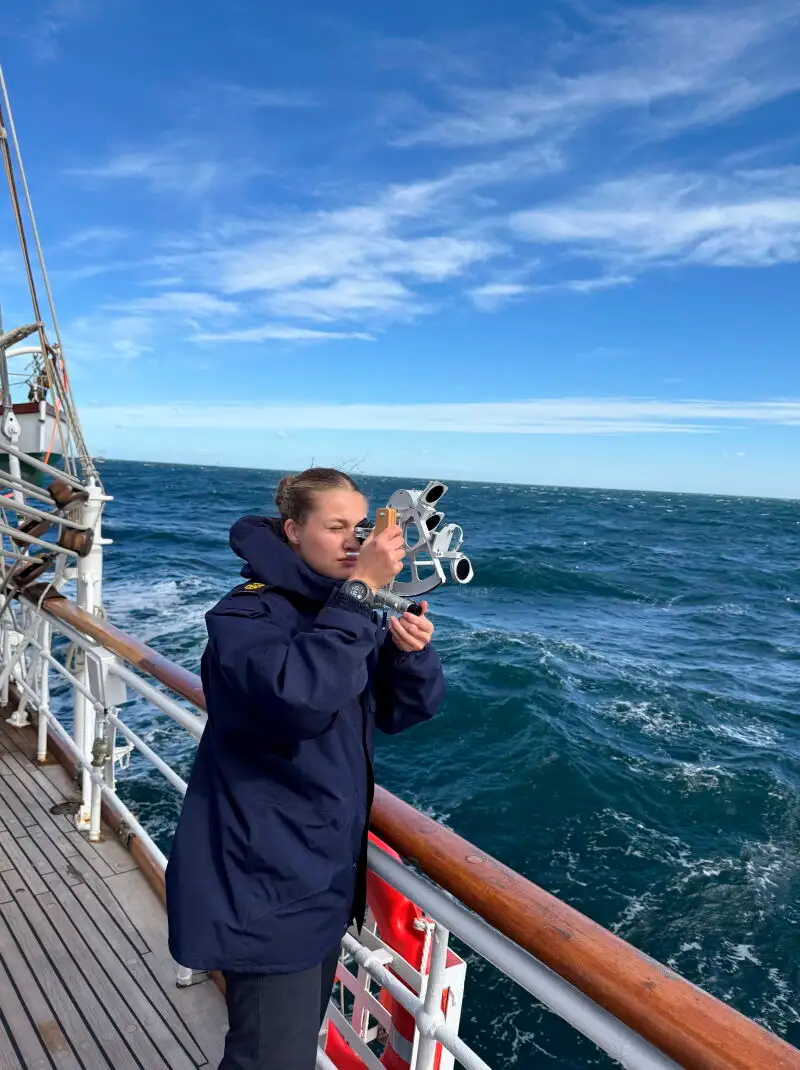Princess Leonor on board Juan Sebastian Elcano school ship