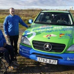 Pedro González (D), e Iván Rodríguez (I), corredores del campeonato de España de rallyes todo terreno en la categoría de regularidad