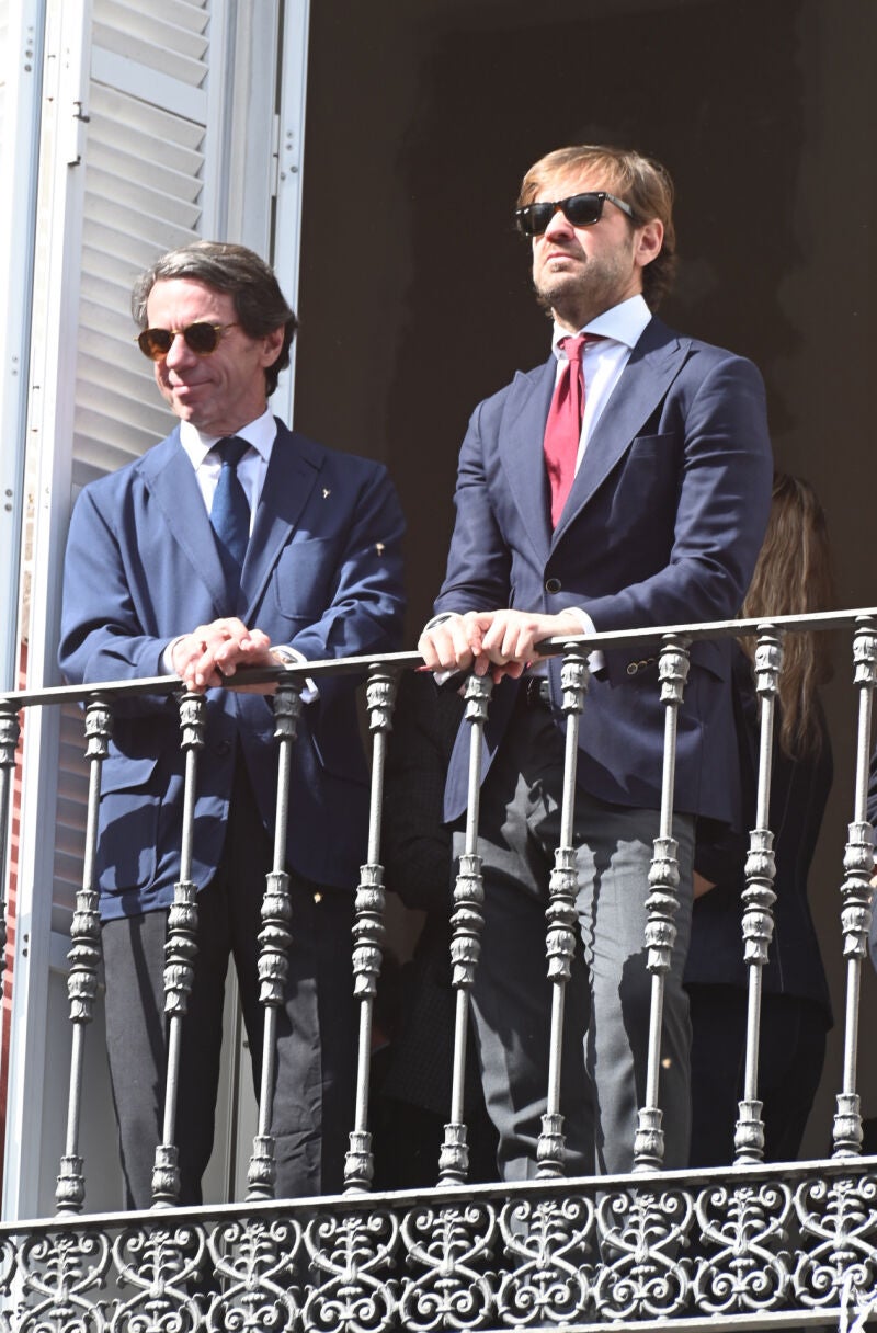 Rosauro Varo y José María Aznar en la Semana Santa de Sevilla