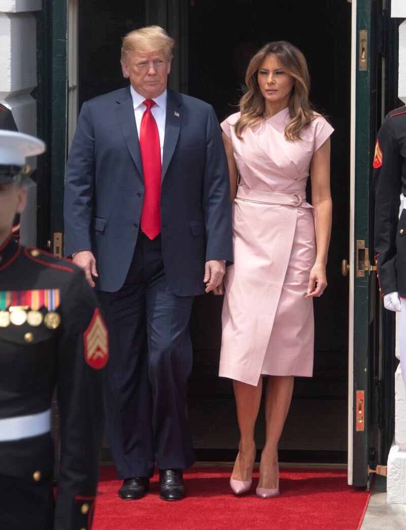 Donald Trump y Melania Trump en la Casa Blanca.