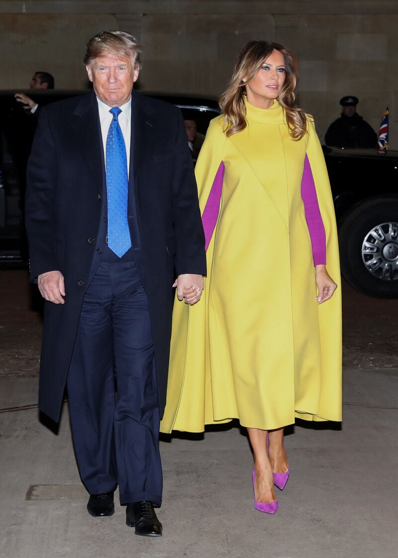 Donald Trump y Melania Trump en la celebración del 70 aniversario de la OTAN.