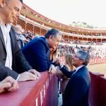 Antonio Sanz asiste en Málaga a la corrida de toros Picassiana
