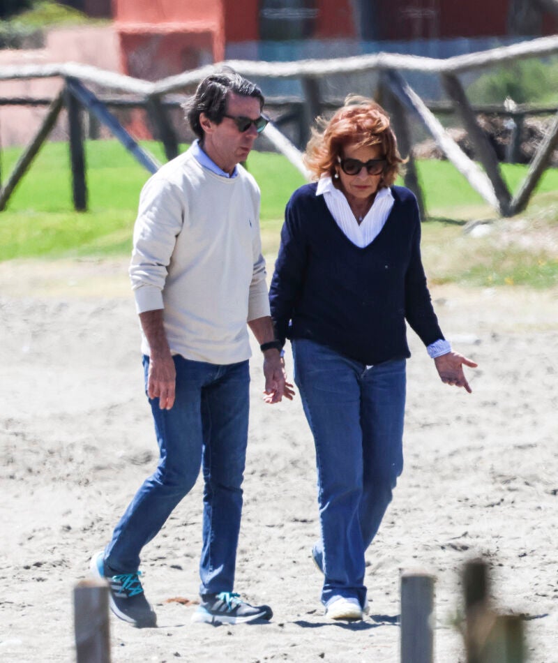 Ana Botella y José María Aznar en sus vacaciones de Semana Santa.