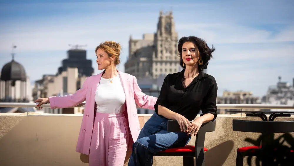 María Esteve y Eugenia Eiriz, ayer, en el UMusic Hotel Teatro Albéniz