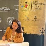 La coordinadora nacional de la Gran Procesión en Roma, Paloma Saborido 
