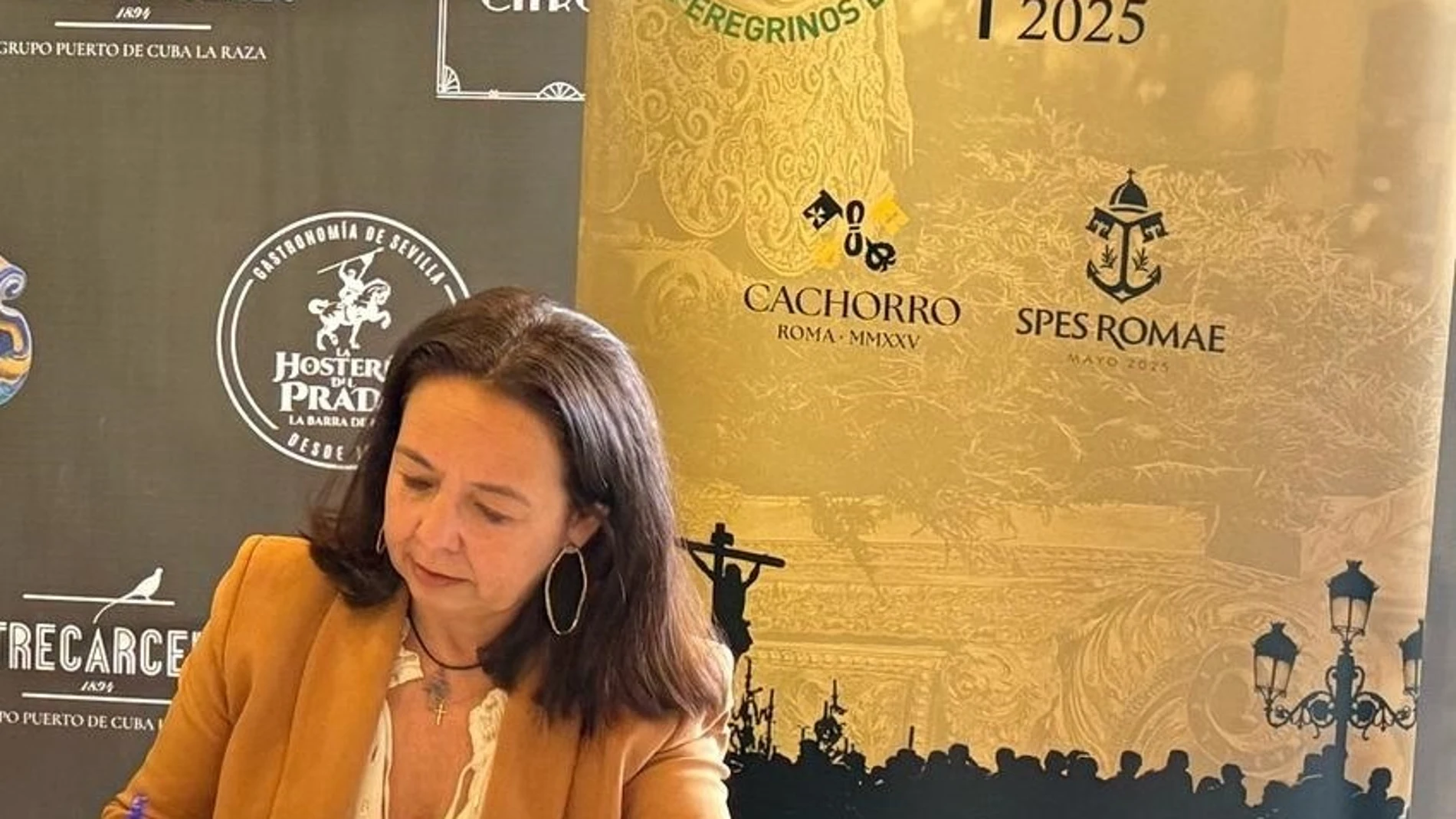 La coordinadora nacional de la Gran Procesión en Roma, Paloma Saborido