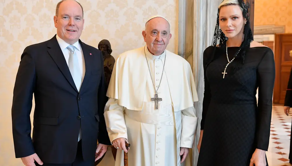Alberto y Charlène de Mónaco, en el Vaticano