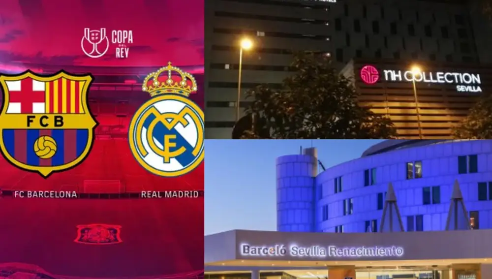 Hoteles del Real Madrid y FC Barcelona para la final de Copa