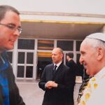 Miguel Navarro en un encuentro con el Papa Francisco