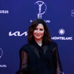 Ayuso en la alfombroa roja de los Laureus en Madrid.