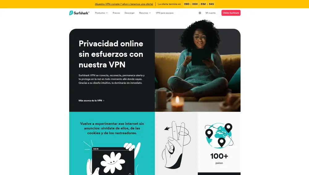 Surfshark te permite surfear internet con más privacidad