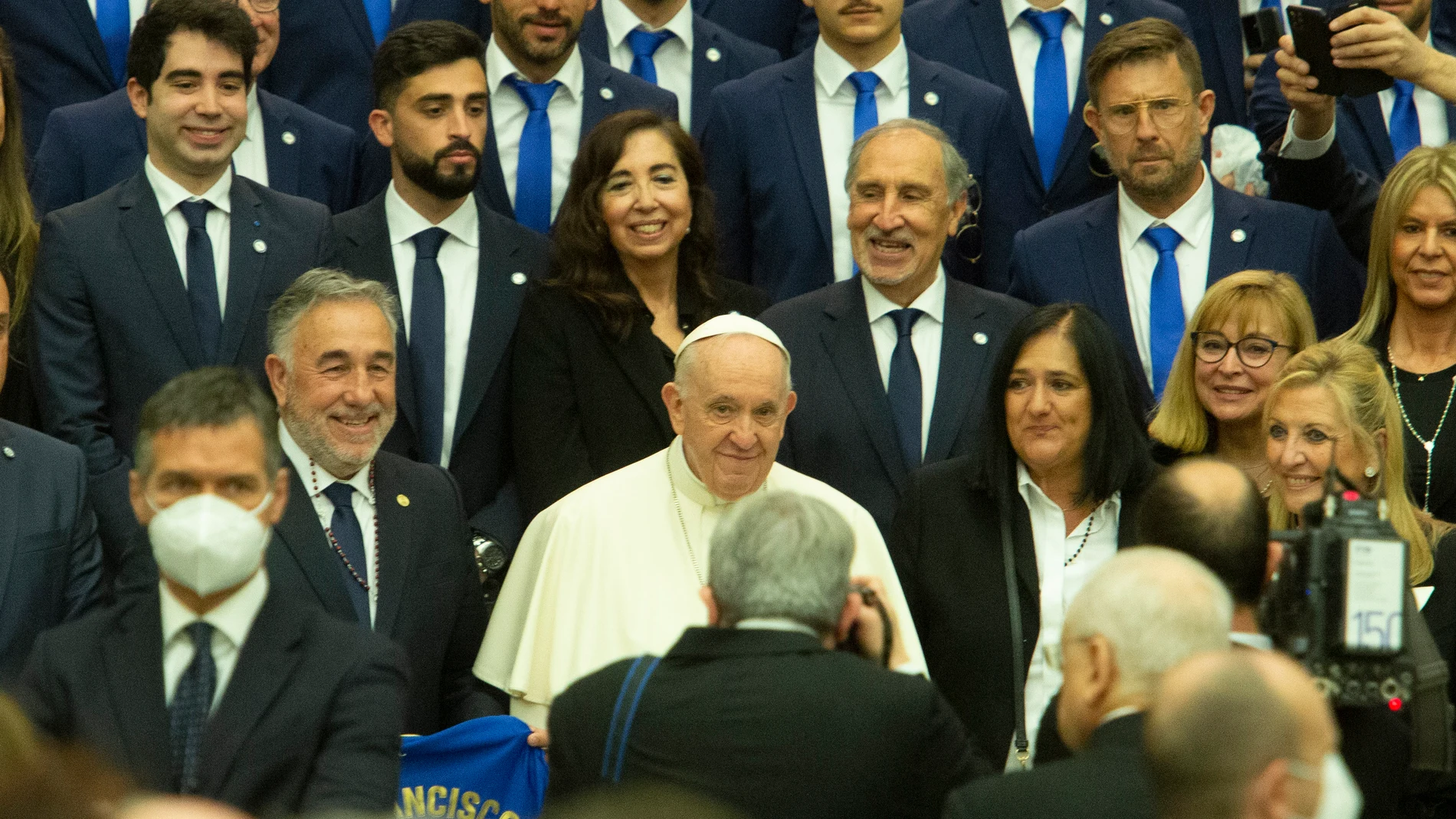 El Papa Francisco en la recepción a la Ponferradina