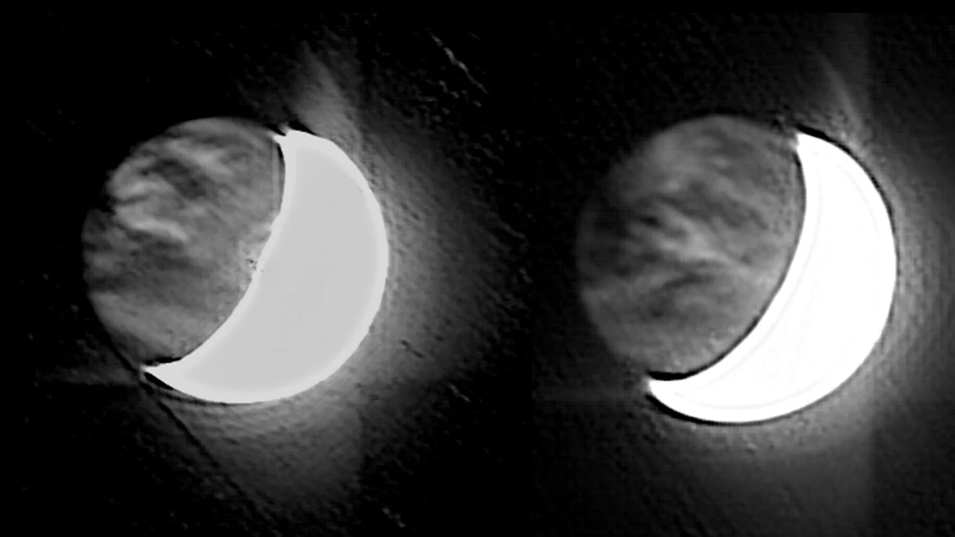 Las primeras imágenes de Venus obtenidas con la nueva cámara SWIR 'C-RED 2 ER'.