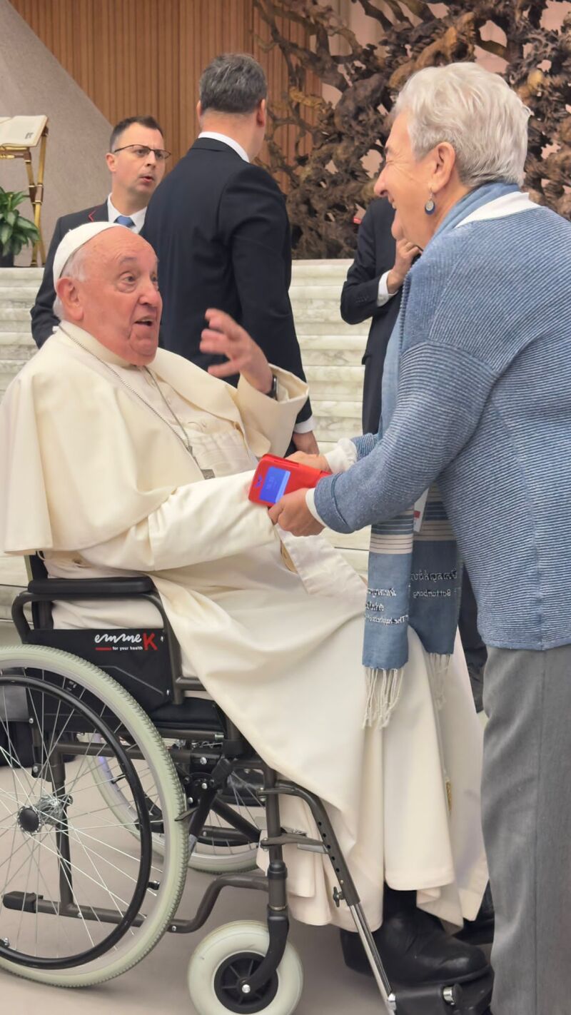 María Luisa Berzosa con el Papa Francisco