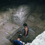 Equipo de trabajo en las excavaciones