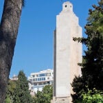 El monumento al 'Baleares', en el centro de Palma.